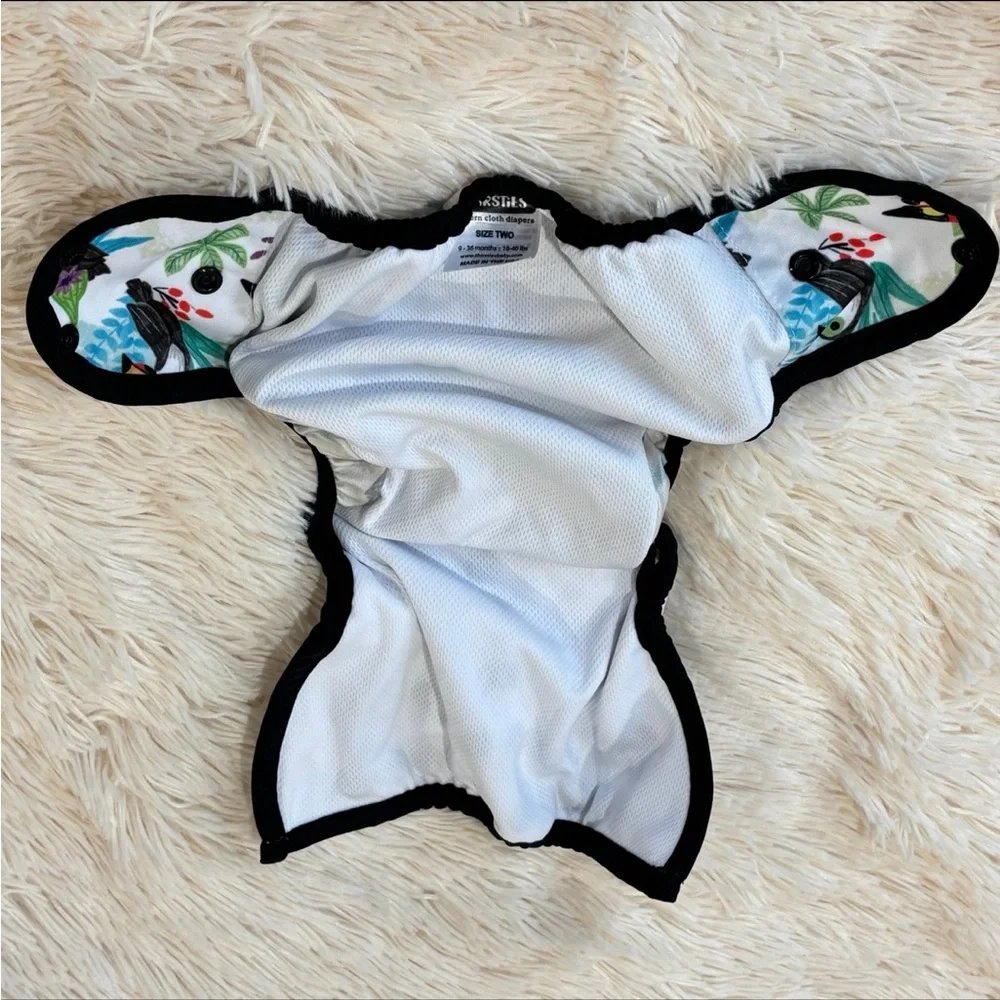 Thirsties Cloth Swim Diaper in Toucan size 2